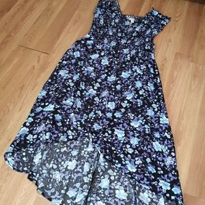 Breezy  Floral Hi/Lo wrap Dress